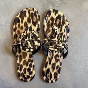 Tory Burch Leopard Print Miller Sandals
